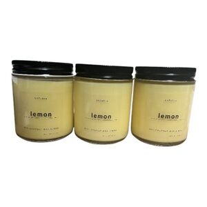 Enzebra LEMON scented candle in glass jar